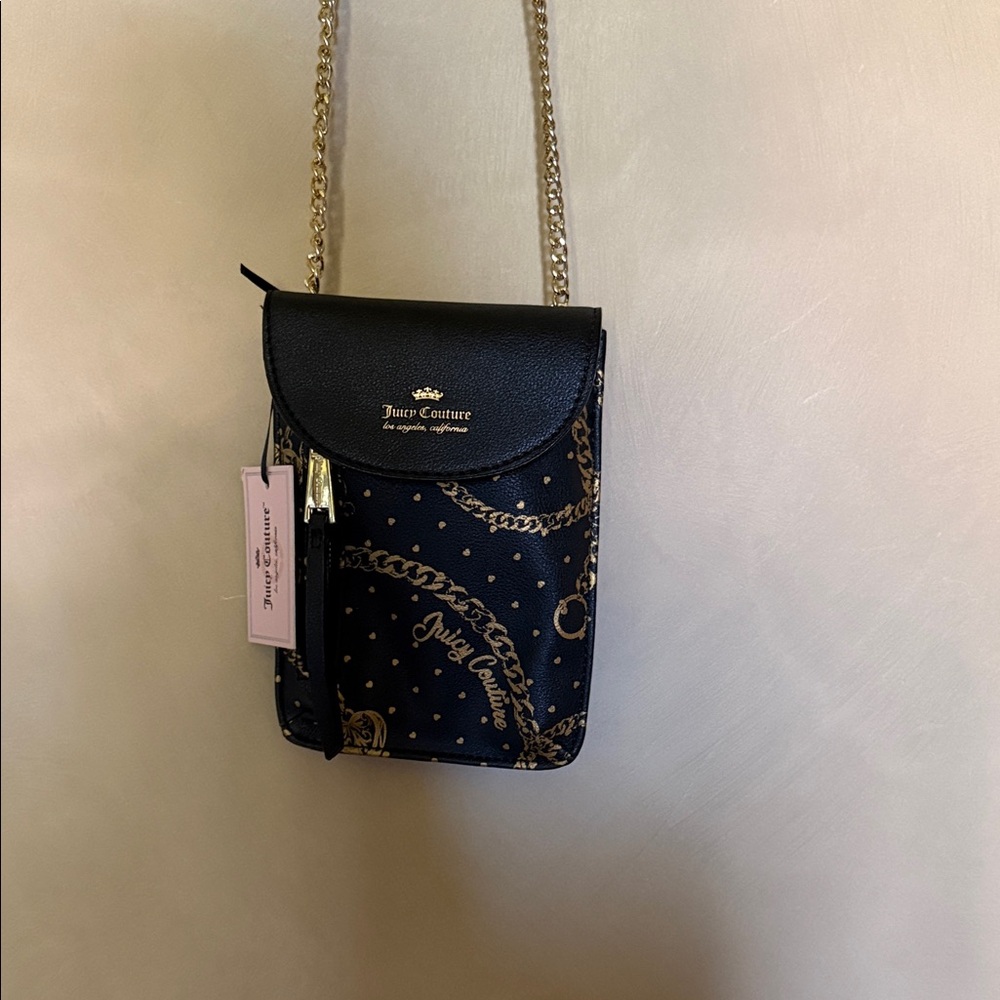 Juicy Couture Black Cellie Crossbody Bag Purse NWT